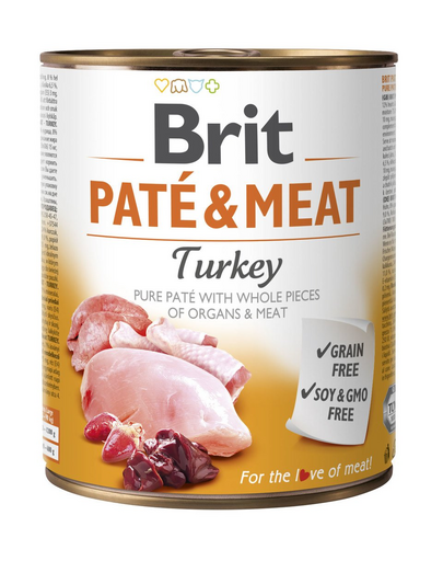BRIT Pate & Meat Turkey, curcan  800 g