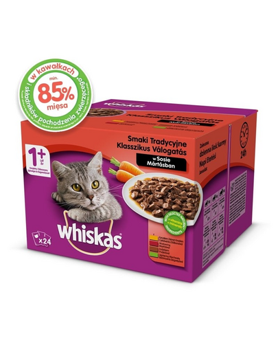 WHISKAS Adult Arome tradiționale în jeleu 24 x 100 g