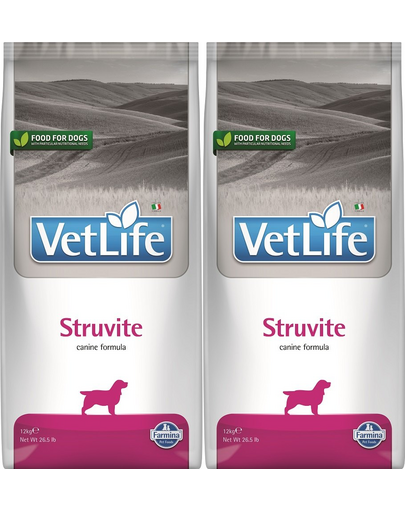 FARMINA Vet Life Dog Struvite 2x12 kg dieta caini adulti cu afectiuni tract urinar inferior