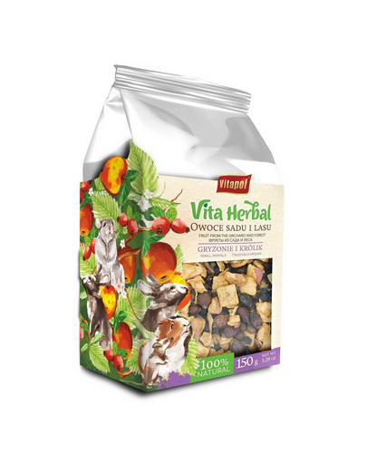 VITAPOL Vita Herbal Amestec complementar pentru rozatoare si iepuri Fructe din livada si padure 150 g