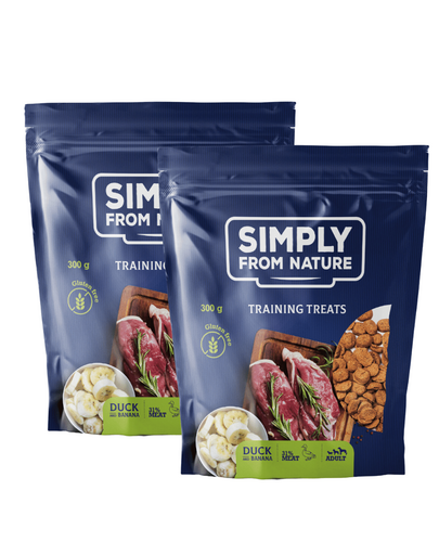 SIMPLY FROM NATURE Recompense de dresaj cu rata si banane 2x300 g