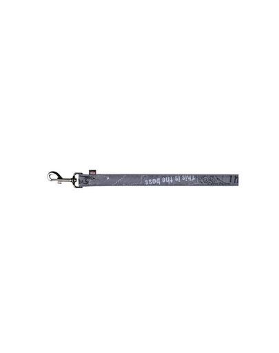 TRIXIE Lesă "Modern art this is The boss adjustable lead XL 1 M / 25 mm gri