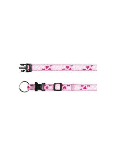 TRIXIE Zgardă Rose Heart S-M 30-45 cm / 15 mm roz