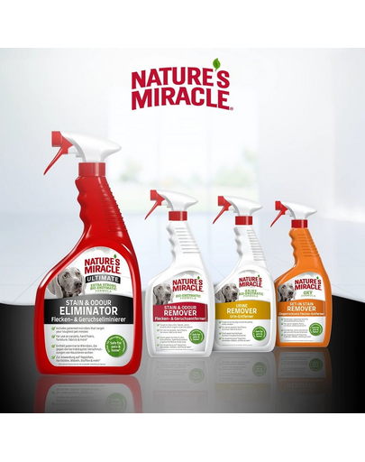 NATURE'S MIRACLE ULTIMATE Stain&Odour Remover Dog Spray pentru indepartarea petelor si mirosurilor, caine 946 ml