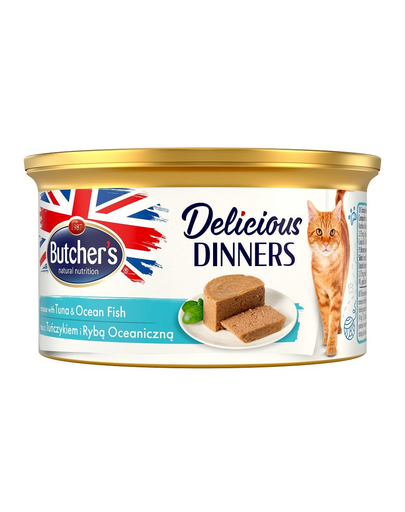 BUTCHER'S Classic Delicious Dinners mousse cu ton și pește 85 g