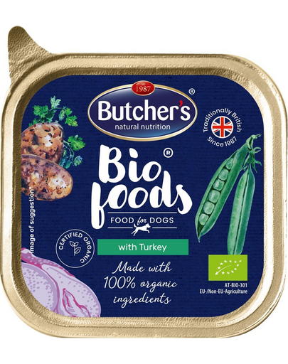 BUTCHER\'S BIO foods mix pate pentru caini 6x150g vita si pui