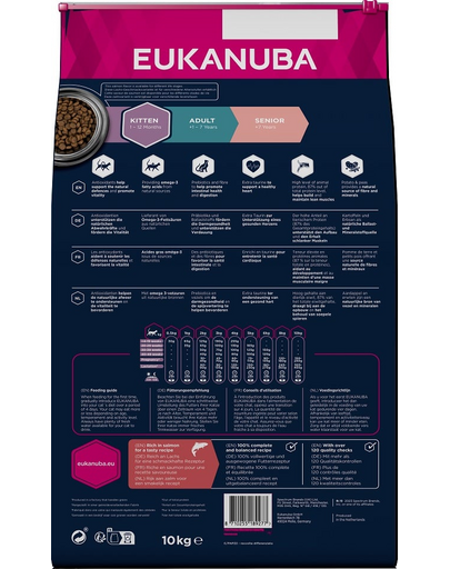 EUKANUBA Grain Free Kitten 10 kg Sac hrana uscata pisoi, cu somon