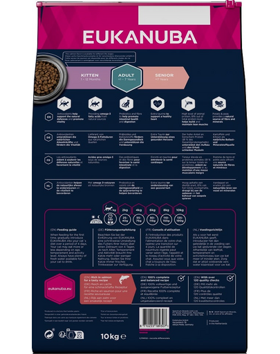 EUKANUBA Grain Free Adult Somon10 kg Sac hrana pisici adulte, cu somon