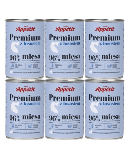 COMFY APPETIT PREMIUM cu somon conserve caini 6x400 g
