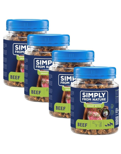 SIMPLY FROM NATURE Smart Bites 4x130 g cu vita, pentru caine