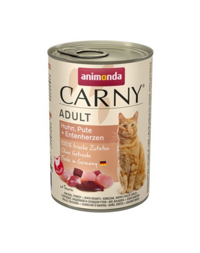 ANIMONDA Carny Adult pui, inimi de curcan și rață 400 gr