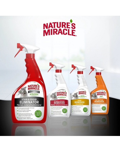 NATURE'S MIRACLE ULTIMATE Stain&Odour Remover Cat Spary pentru indepartarea mirosurilor si petelor, pisici 946 ml