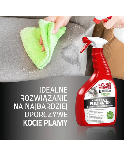 NATURE'S MIRACLE ULTIMATE Stain&Odour Remover Cat Spary pentru indepartarea mirosurilor si petelor, pisici 946 ml