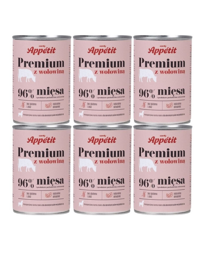 COMFY APPETIT PREMIUM cu vita aliment umed caini 6x400 g