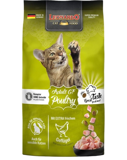 LEONARDO Adult Poultry GF hrana uscata pisici adulte, cu pasare 0,3 kg