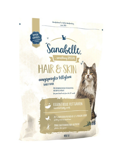 SANABELLE Hair & skin Hrana uscata pisici adulte, cu pasare 400 g