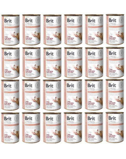 BRIT Veterinary Diet Renal Tuna&Salmon&Pea afectiuni renale 24x400 g hrana dietetica pentru caini