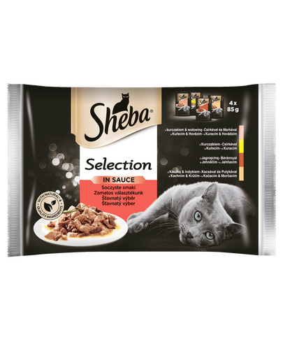 SHEBA Cuisine Hrana umeda cu specialitati de carne pentru pisici adulte 52 x 85 g