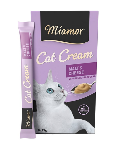 MIAMOR Cat Cream Recompensa crema pisici, cu malt si branza 6 x 15 ml