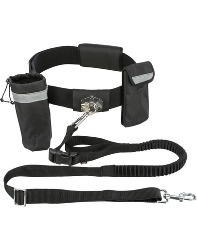 TRIXIE Curea de sold cu lesa pentru caine, negru