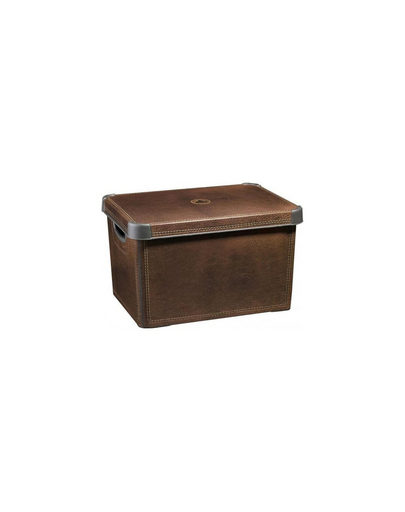 CURVER Deco Cutie depozitare cu capac Stockholm L Leather