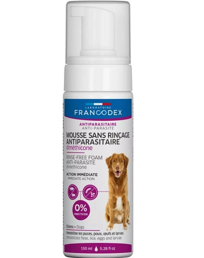 FRANCODEX Spuma fara clatire impotriva puricilor si capuselor, pentru caini 150 ml