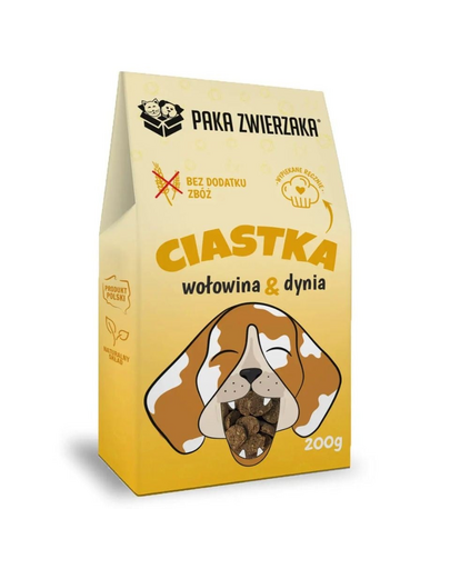 PAKA ZWIERZAKA Biscuti recompense pentru caini, cu vita si dovleac 200 g