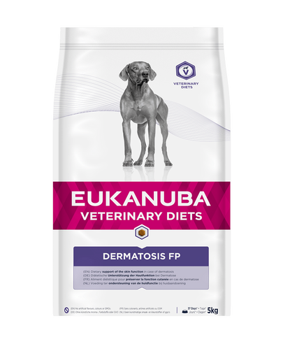 EUKANUBA Veterinary Diets Dermatosis Hrana uscata caini adulti cu sensibilitati, fp dieta veterinara 5 kg