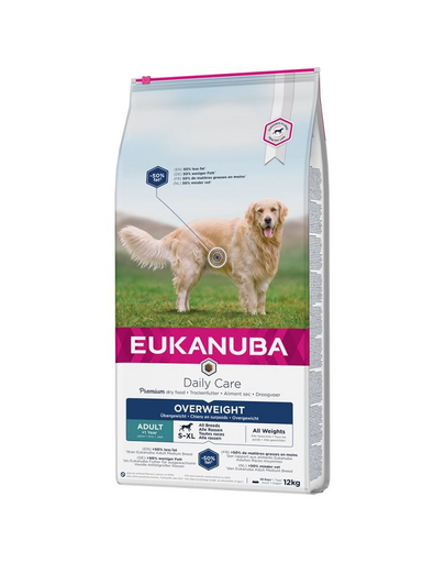 EUKANUBA Daily Care Overweight Adult Dog 12 kg Hrana caini supraponderali pentru pierderea in greutate