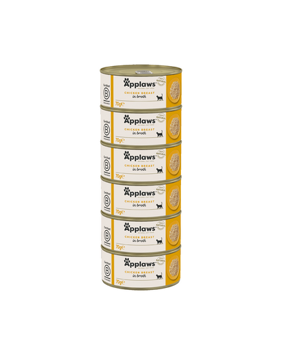 APPLAWS Cat Adult Chicken Breast Conserve pentru pisica, cu piept de pui 6x70 g