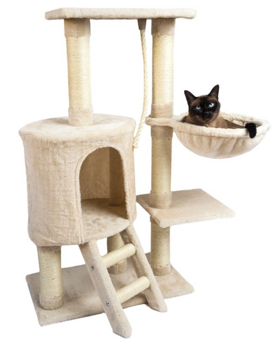 KATIDO Ansamblu de joaca pentru pisici 96 cm bej
