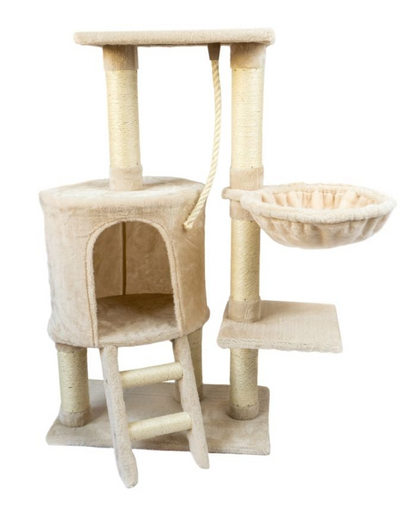 KATIDO Ansamblu de joaca pentru pisici 96 cm bej