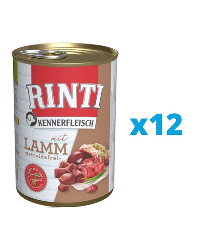 RINTI Kennerfleisch Lamb Hrana umeda caini, cu miel 12 x 800 g