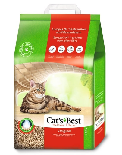 JRS Cat\'s Best Eco Plus Asternut natural din lemn pentru litiera 10 L