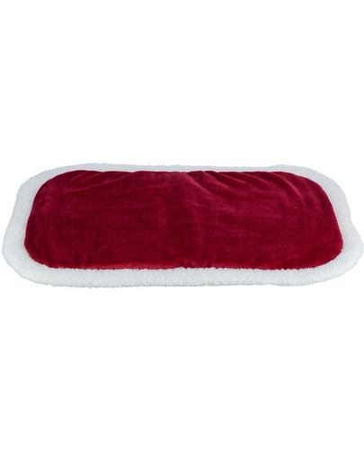 TRIXIE Xmas Nevio covor oval pentru caine sau pisica, alb/rosu 98x58 cm
