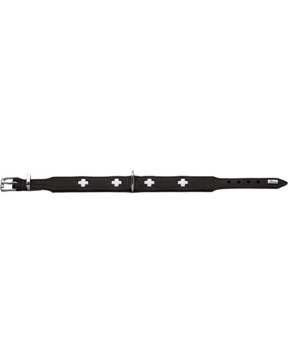 HUNTER Swiss Zgarda din piele pentru caini, marime XS (32) 24-28,5/2,6 cm, negru