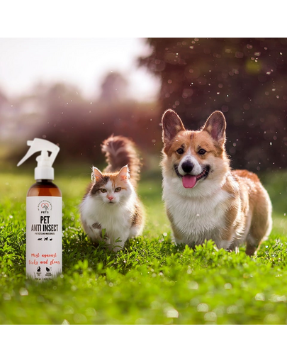 PETS Anti Insect Spray antiparazitar 250 ml caini si pisici, cu efect hidratant