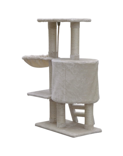 KATIDO Ansamblu de joaca pentru pisici 96 cm bej