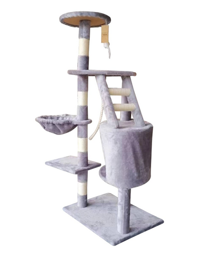 KATIDO Ansamblu inalt pentru pisici 118 cm gri-albastru