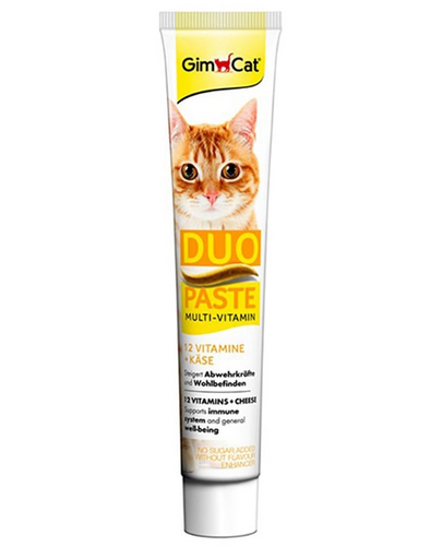 GIMCAT Duo Paste Multi-Vitamin 12 +Cheese 50 g Pasta de branza pentru pisici, cu vitamine