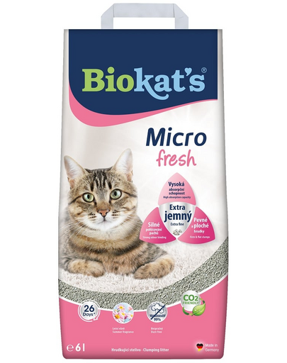 BIOKAT\'S Micro Fresh 6 l granule fine de bentonită