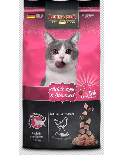 LEONARDO Light alimente pentru pisici adulte supraponderale 1,8 kg