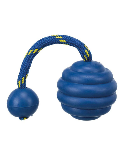 TRIXIE Minge ondulată cu șnur Sporting cauciuc natural 7 cm / 22 cm