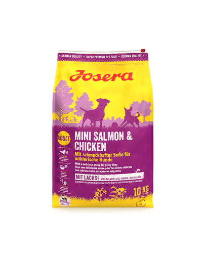 JOSERA Mini Salmon&Chicken 10kg pentru câini adulți de talie mică