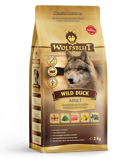 WOLFSBLUT Wild Duck Adult hrana cu rata si cartofi pentru caini 12,5 kg