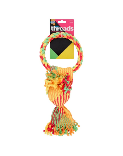 FURMINATOR Good Boy Threads Squeaky Ball & Ring jucarie caine