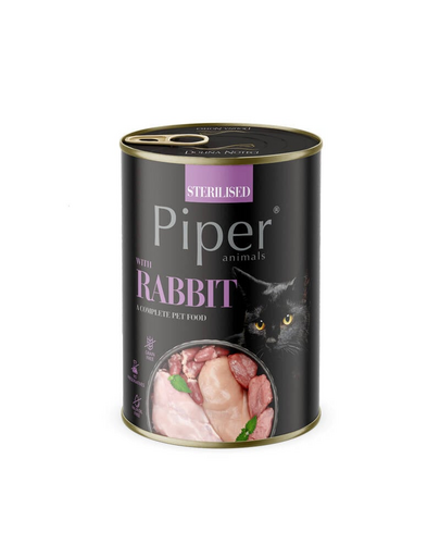 PIPER Sterilised conserva hrana pisica sterilizata 400g cu iepure