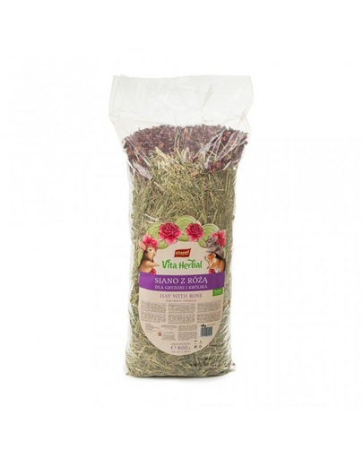 VITAPOL Vita Herbal Fan cu petale de trandafir 800g pentru iepuri si rozatoare