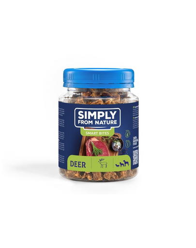SIMPLY FROM NATURE Smart Bites Recompensa din cerb, pentru caini 130 g