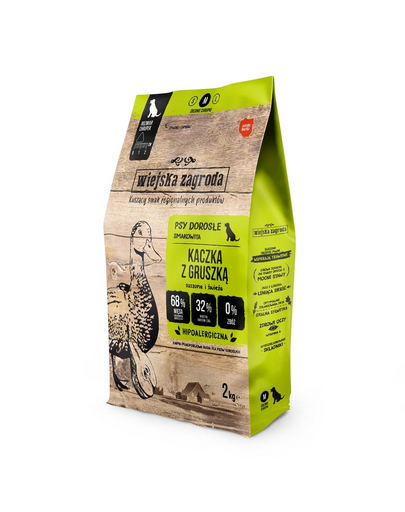 WIEJSKA ZAGRODA Hrana uscata caine talie medie, rață cu pară M 2 kg